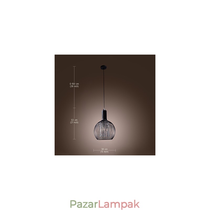 Modern, kortárs lámpás, kristály mini stílusú, galvanizált függőlámpa