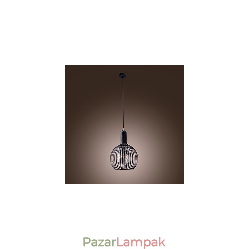 Modern, kortárs lámpás, kristály mini stílusú, galvanizált függőlámpa
