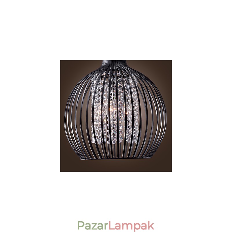 Modern, kortárs lámpás, kristály mini stílusú, galvanizált függőlámpa