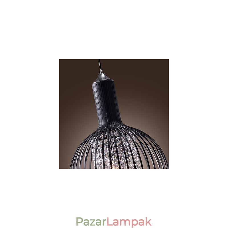 Modern, kortárs lámpás, kristály mini stílusú, galvanizált függőlámpa
