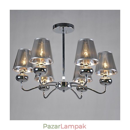 Vintage Chandelier 6 Light Classic Fabric Fémfestés Vintage Chandelier 6 Light Classic Fabric Fémfestés