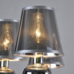 Vintage Chandelier 6 Light Classic Fabric Fémfestés