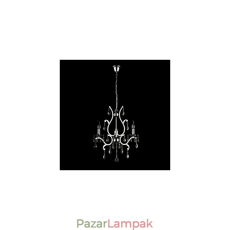 Kristály csillár 3 fém lámpával