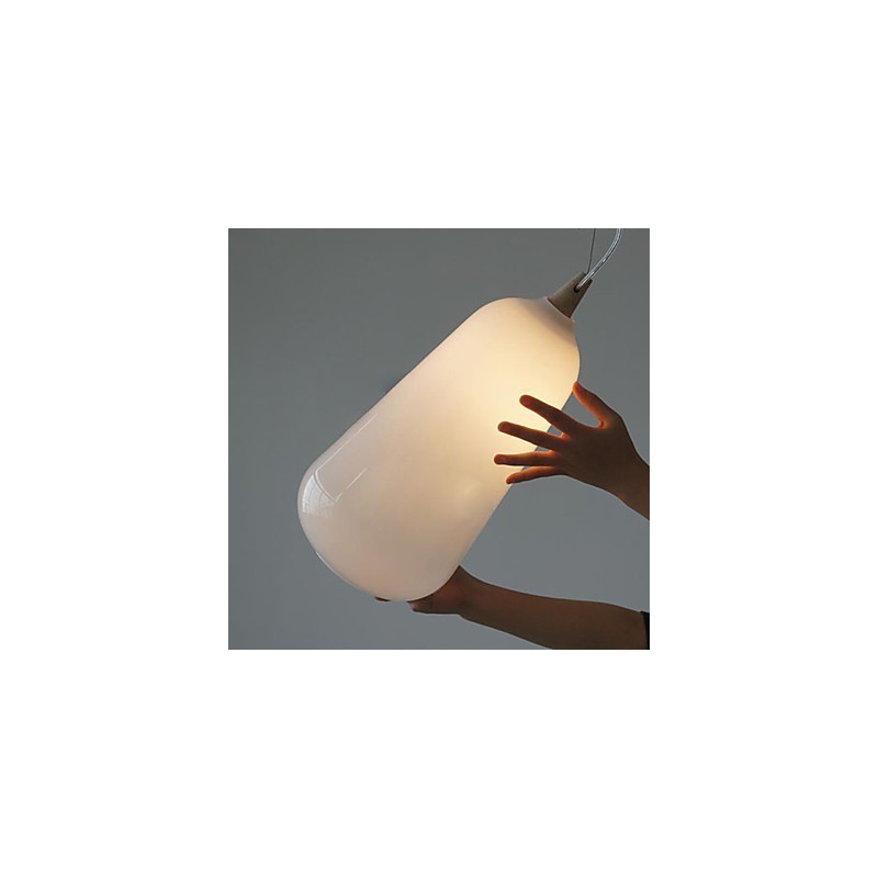 Tejfehér üvegpalack Függesztett lámpa Natural Curve