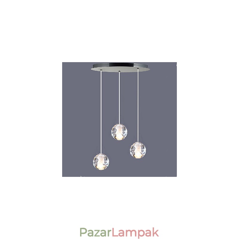 Kristályüveg csillár jégeső 3B