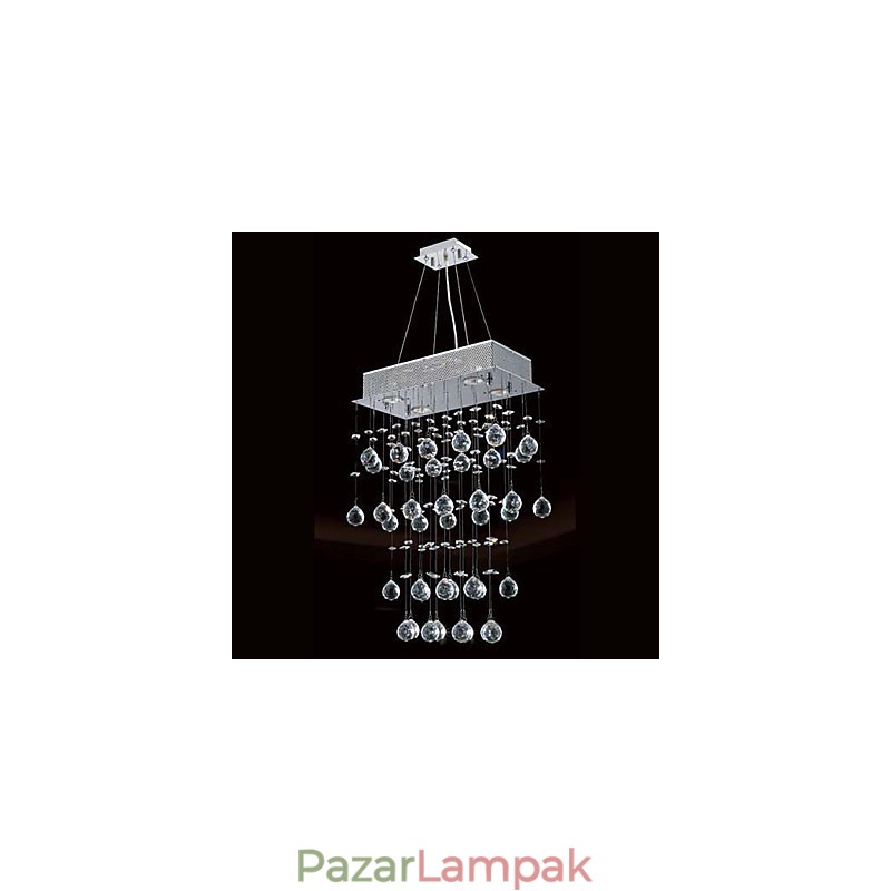 Modern, modern kristály mini stílusú galvanizált csillár süllyesztett tartó