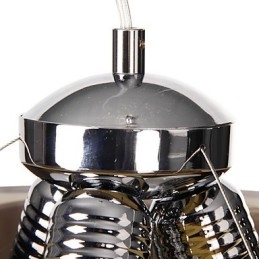 Olasz stílusú, modern, furcsa 3 világos medál fekete átlátszó árnyalattal