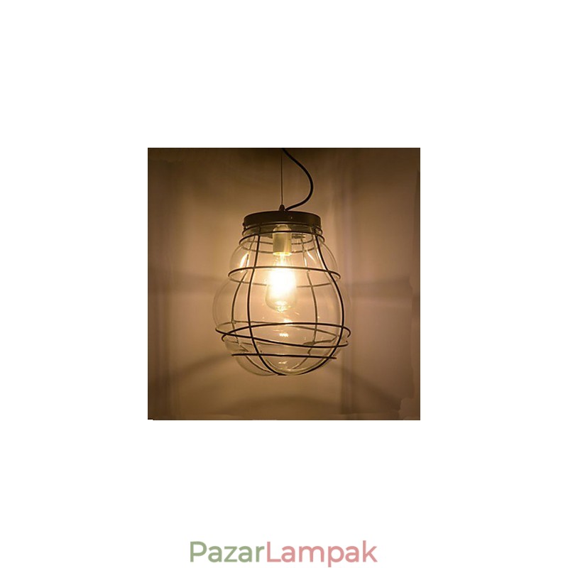 Észak-Európa egyszerű modern kreatív üveg retro függőlámpa