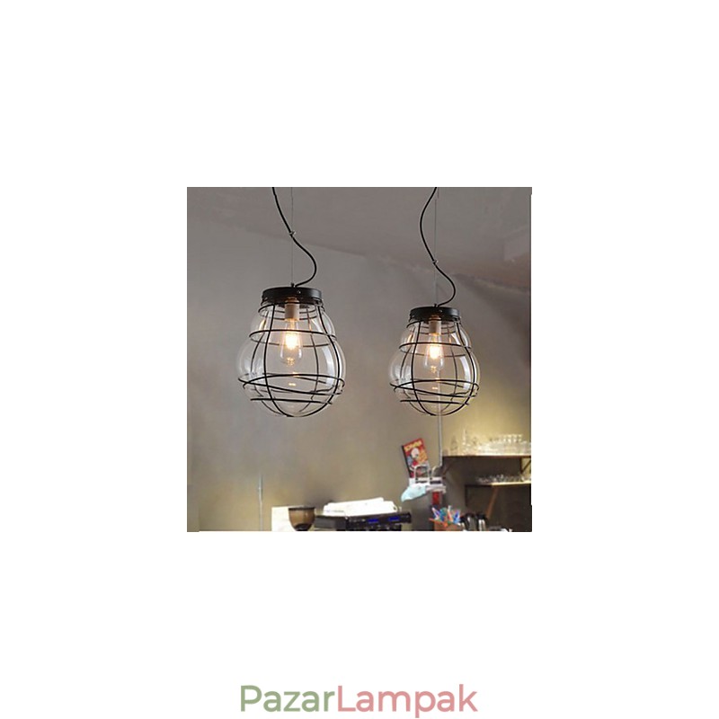 Észak-Európa egyszerű modern kreatív üveg retro függőlámpa