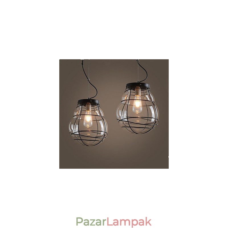 Észak-Európa egyszerű modern kreatív üveg retro függőlámpa