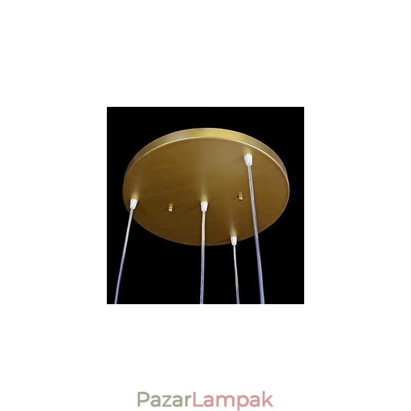 Bronz medál négy lámpa mintás üvegárnyékoló európai retro klasszikus