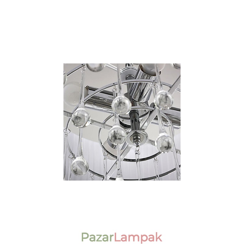 Modern Crystal 4 világos medál fekete árnyalattal