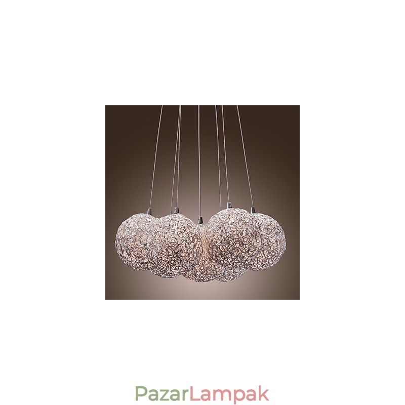 Modern alumínium függőlámpa 7 lámpával