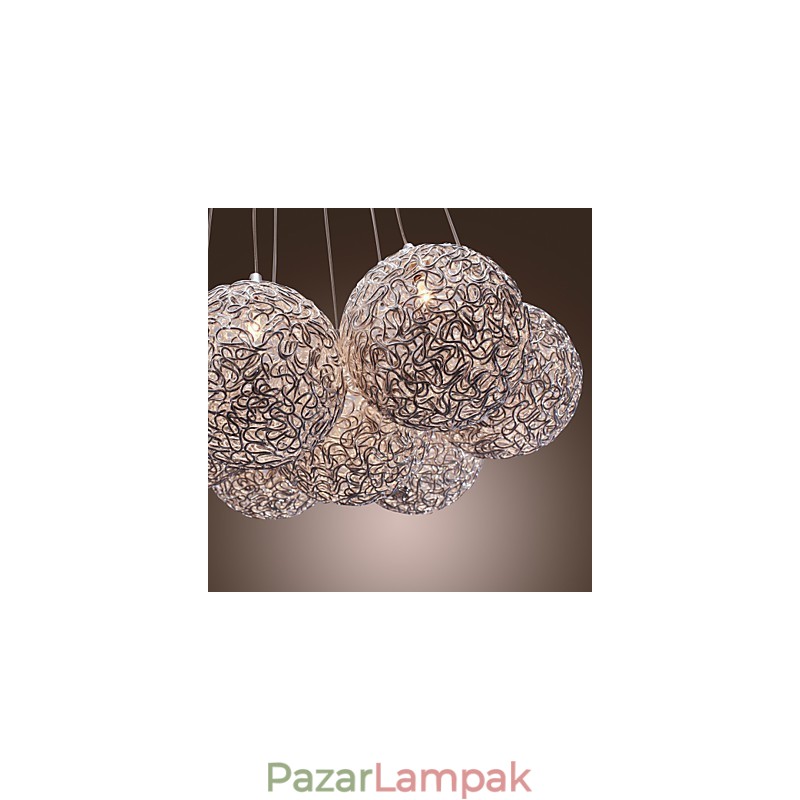 Modern alumínium függőlámpa 7 lámpával