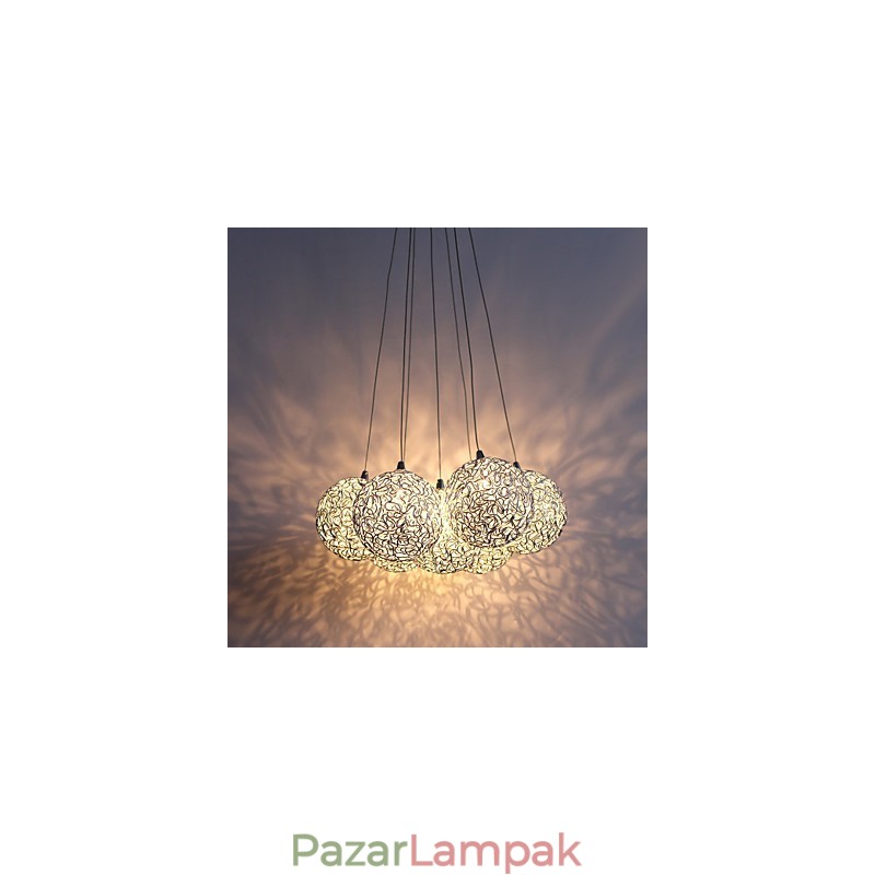 Modern alumínium függőlámpa 7 lámpával