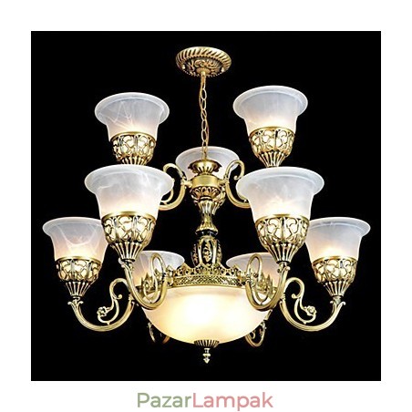 Hagyományos klasszikus Vintage Retro bronz fémcsillár Hagyományos klasszikus Vintage Retro bronz fémcsillár