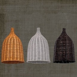 Rattan Chandelier Chandelier Chandelier Kreatív Retro Rattan lámpa