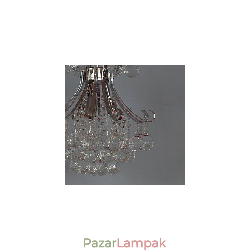 Modern, modern kristály mini stílusú galvanizált csillár függőlámpa