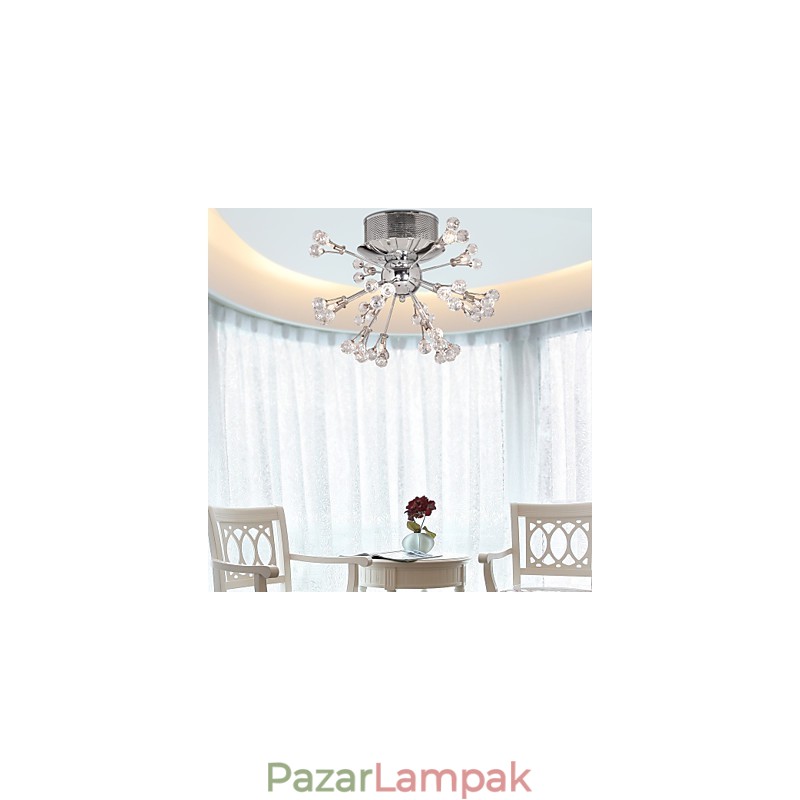 Modern, modern Crystal króm fém süllyesztett tartó