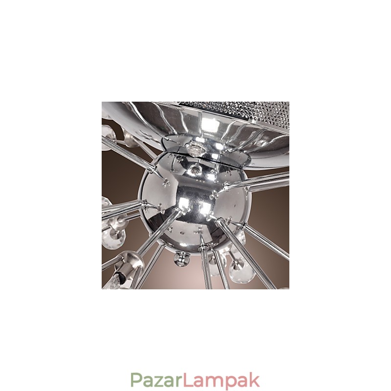 Modern, modern Crystal króm fém süllyesztett tartó