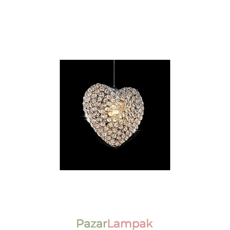 Modern, kortárs kristály fém függőlámpa