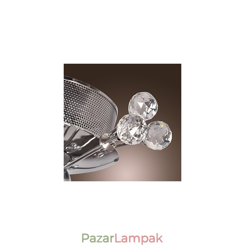 Modern, modern Crystal króm fém süllyesztett tartó