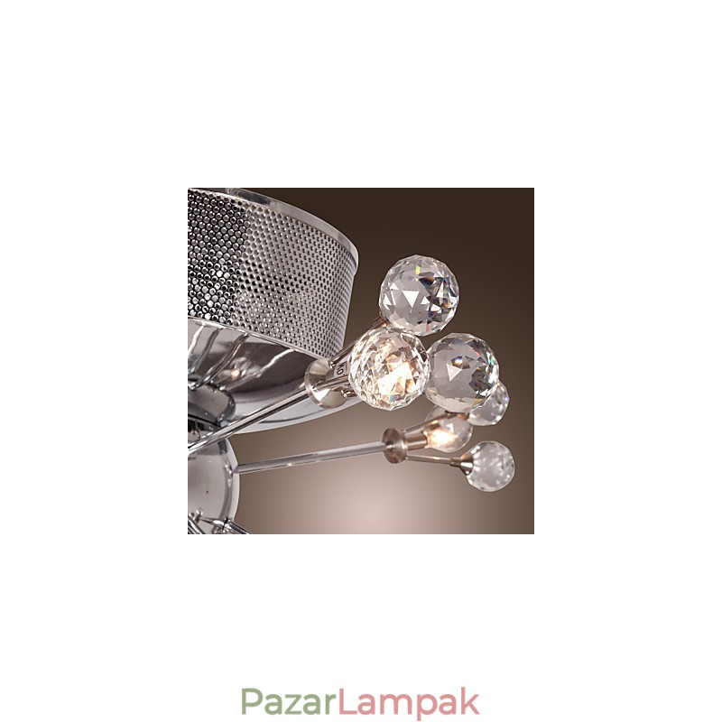 Modern, modern Crystal króm fém süllyesztett tartó