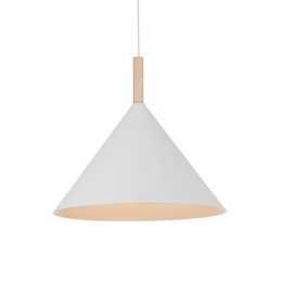 Mini Artistic kúpos függőlámpa 1 világos Mordern Simplicity kivitelben fekete fehér alumínium és fa csepplámpa