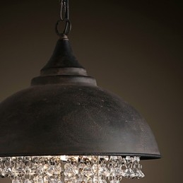 Tetőtéri függőlámpa Kristály Retro Coffe Light Garage Fém