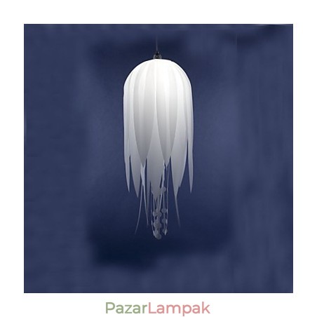 Függeszték Modern Minimalista Fehér 1 Light Metal és