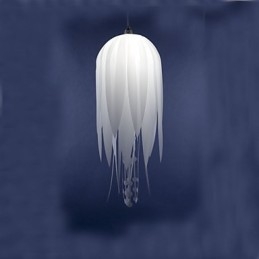 Függeszték Modern Minimalista Fehér 1 Light Metal és