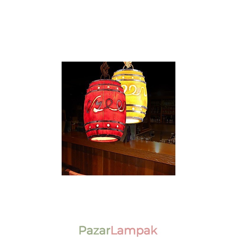 Modern minimalista dekorációs hordógyanta csillár