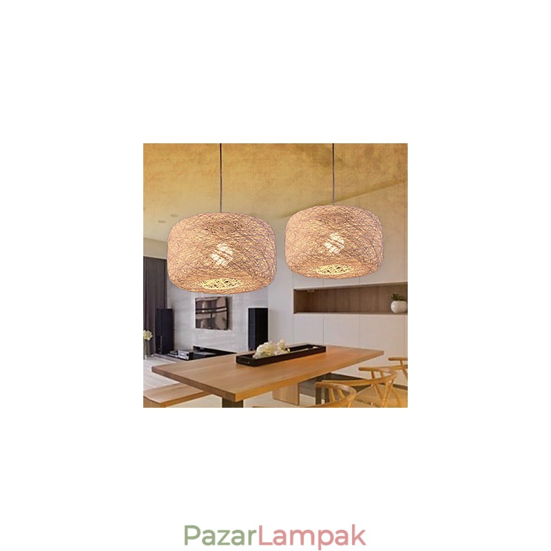 Európai divatcsillár Modern minimalista otthoni Rattan Balls csillár