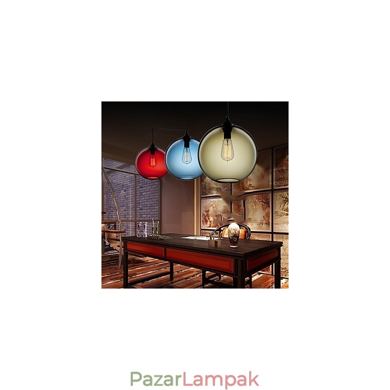Retro kreatív egyfejű üveg függőlámpa kávézó a Goldfish Bowlban