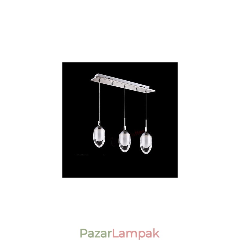 Modern, modern krómozott fém függőlámpa