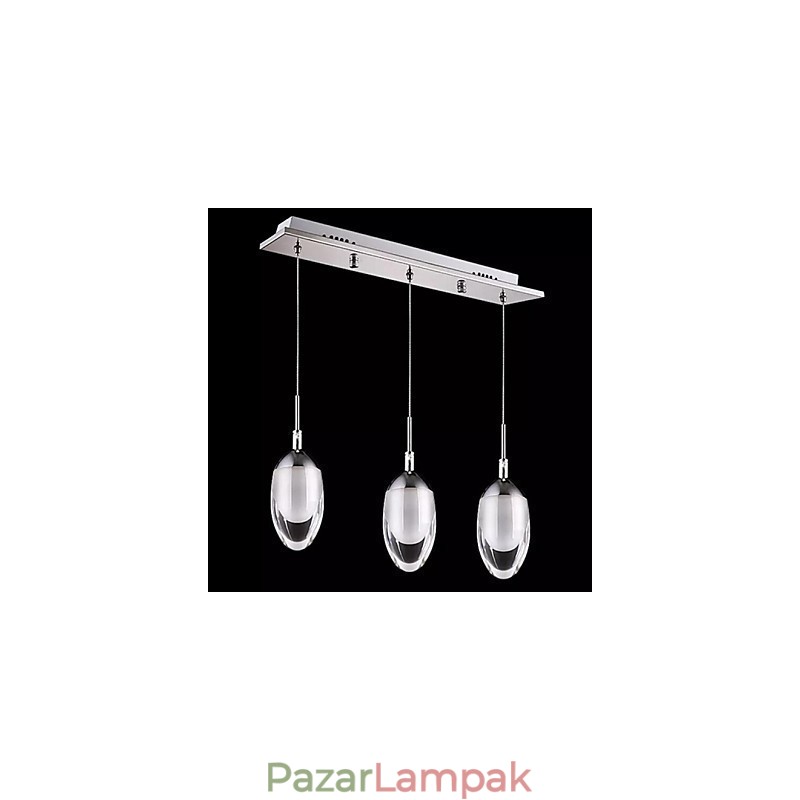 Modern, modern krómozott fém függőlámpa