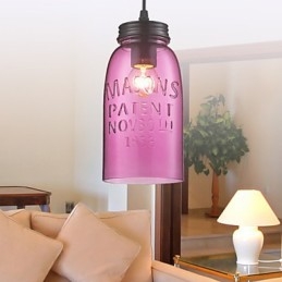 1 Light Modern üveg függőlámpa átlátszó buborékos kivitelben