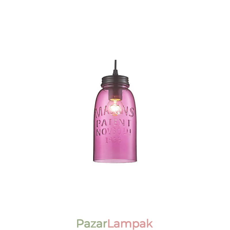 1 Light Modern üveg függőlámpa átlátszó buborékos kivitelben