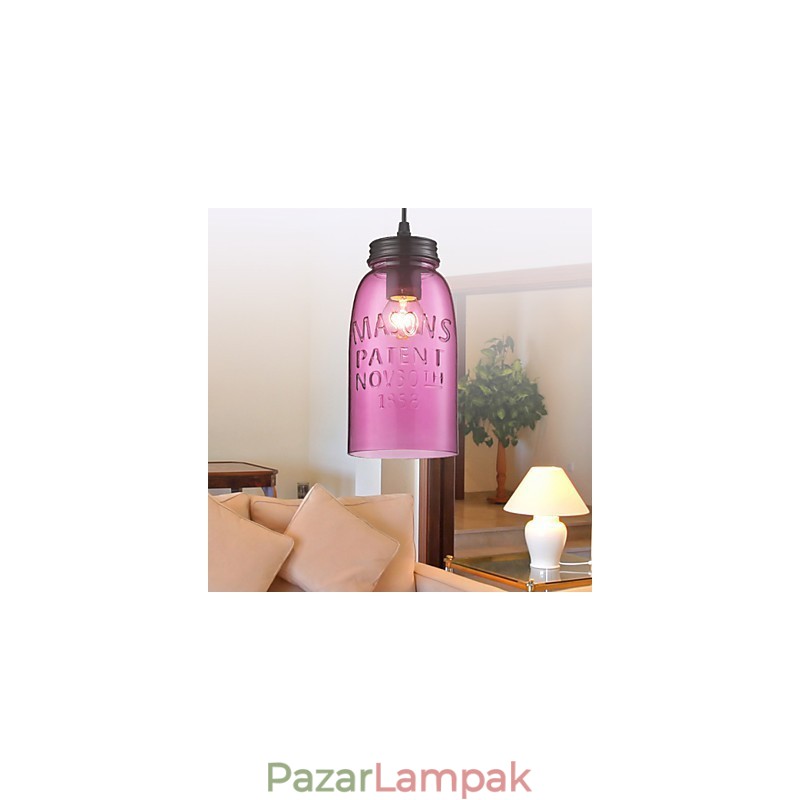 1 Light Modern üveg függőlámpa átlátszó buborékos kivitelben