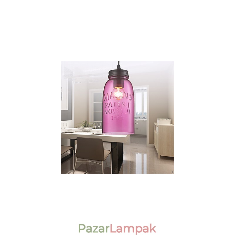 1 Light Modern üveg függőlámpa átlátszó buborékos kivitelben