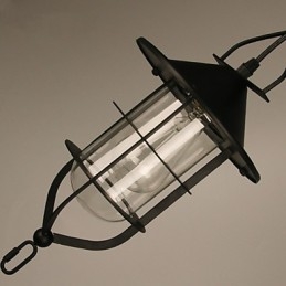 Retro mini stílusú festmény fém függőlámpa