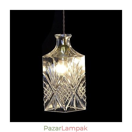 Modern, kortárs kristály fém függőlámpa