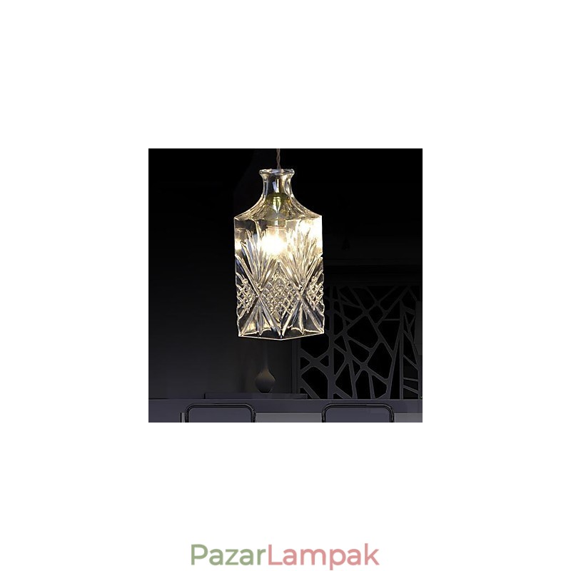 Modern, kortárs kristály fém függőlámpa