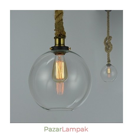 American Country Vintage ipari kreatív üvegcsillár egyfejű kötél American Country Vintage ipari kreatív üvegcsillár egyfejű kötél