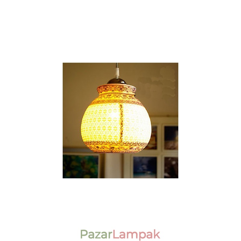 Retro kerámia lámpa lámpa Stairs Blue Single Head Chandelier Creative