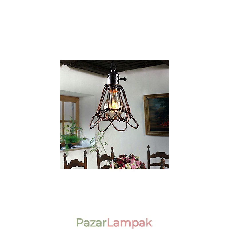 Amerikai vidéki ipari széllámpa Retro kis csillár vasketrec