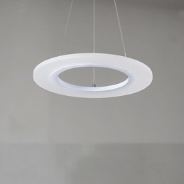 Függeszték, kerek mennyezeti csillár Tejszerű akril mennyezeti lámpák egy gyűrűvel
