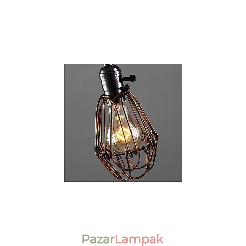 Amerikai vidéki ipari széllámpa Retro kis csillár vasketrec