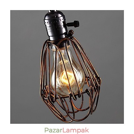 Amerikai vidéki ipari széllámpa Retro kis csillár vasketrec