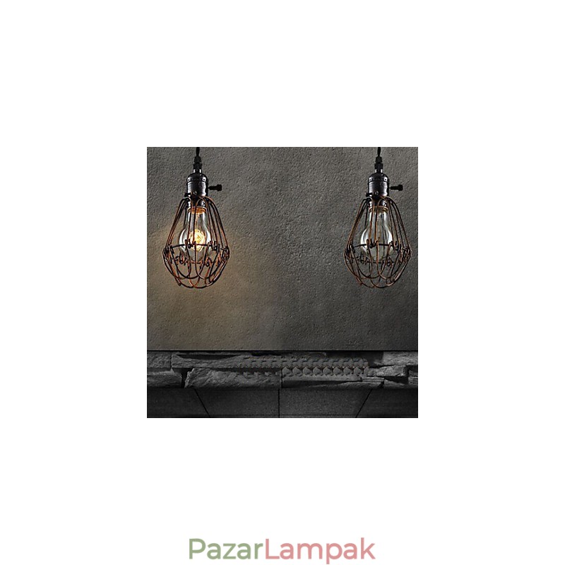 Amerikai vidéki ipari széllámpa Retro kis csillár vasketrec